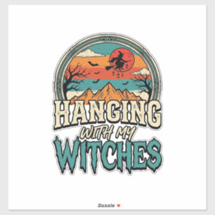 Adesivo Pendurado Com Meu Design Vintage de Halloween de B