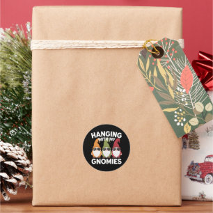 Adesivo Pendurado Com Meus Gnomos Engraçado Jardim Gnomo