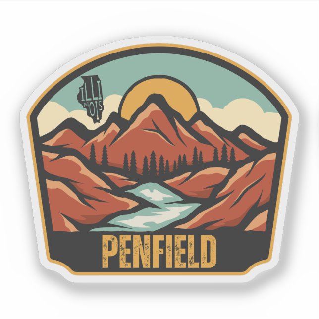 Adesivo Penfield, Illinois (Frente)