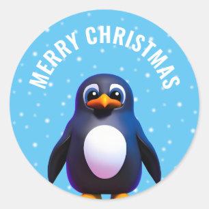 Adesivo Penguin Classic Round Sticker