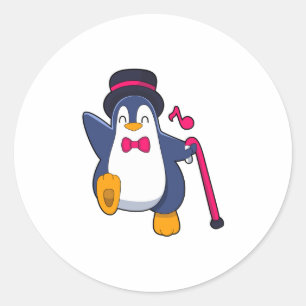 Adesivo Penguin como Groom com Tie