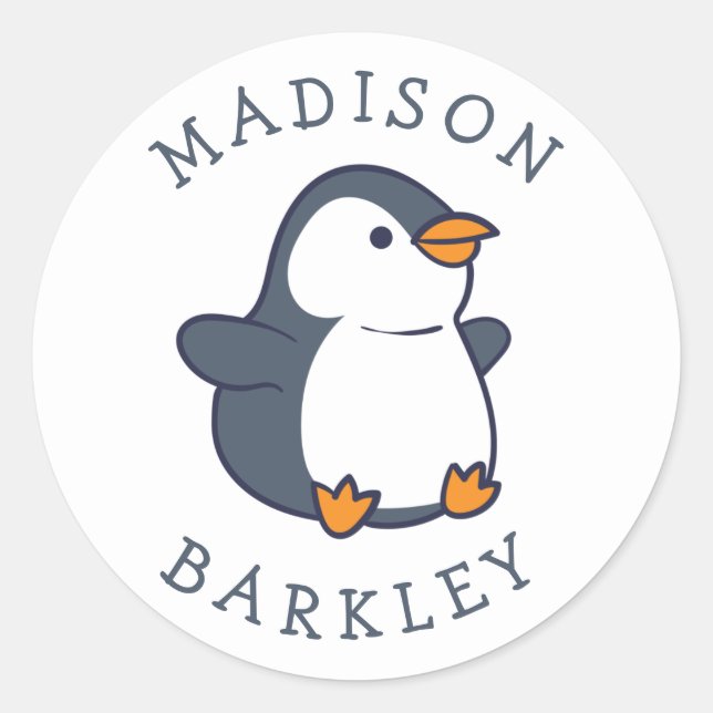 Adesivo Penguin Crianças: Vinhetas-focas adoráveis (Frente)