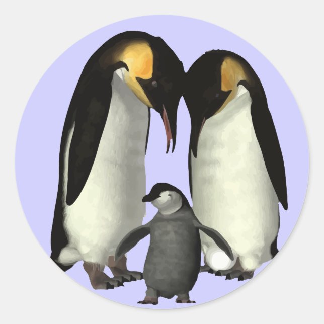 Adesivo Penguin Family Sticker (Frente)