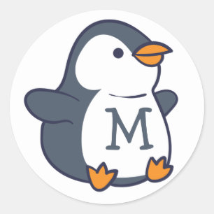 Adesivo Penguin Monogramas Kid
