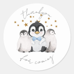 Adesivo Penguin Star Party - Obrigado Sticker