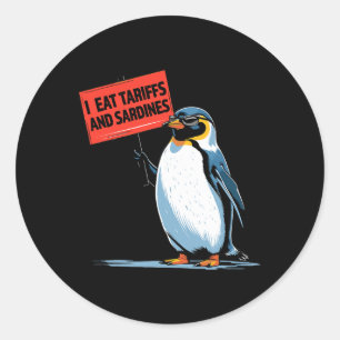 Adesivo Penguin Tarifado Engraçado Eu Comi Tarifas E Sardi