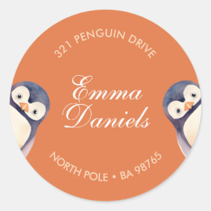 Adesivo Penguin Winter Wonderland Sticker - Orange Autumn