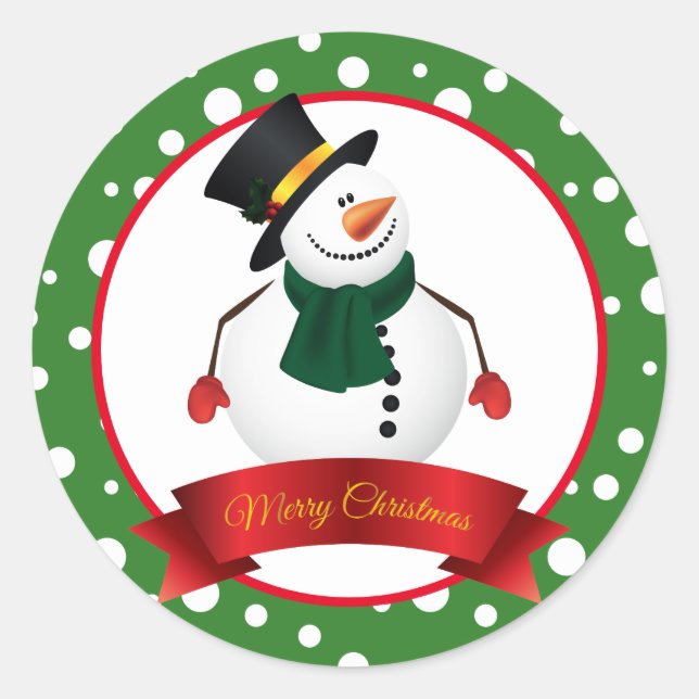 Adesivo Penhadores de Neve de Natal (Frente)