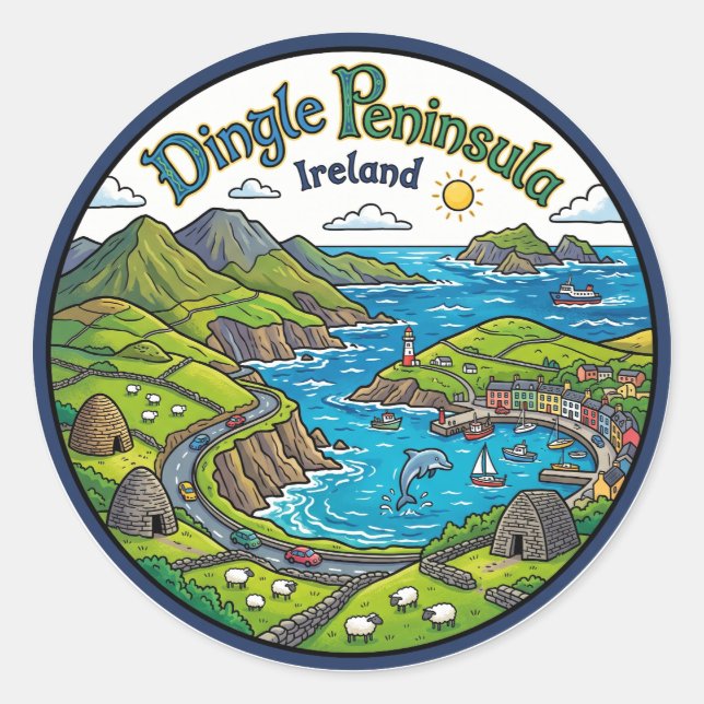 Adesivo Península de Dingle Irlanda (Frente)