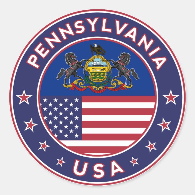 Adesivo Pennsylvania sticker,phone case, tote bag (Frente)
