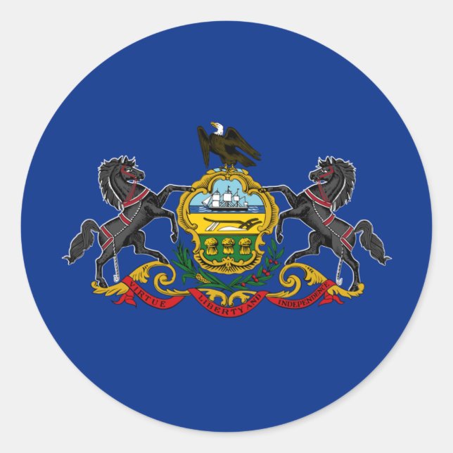 Adesivo Pennsylvanian Flag, Flag da Pensilvânia (Frente)