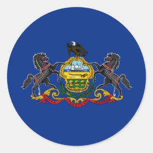 Adesivo Pennsylvanian Flag, Flag da Pensilvânia