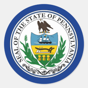 Adesivo Pennsylvanian Seal, Selo do Pennsylvania Sticker