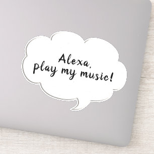 Adesivo pensamento de bolha de palavras