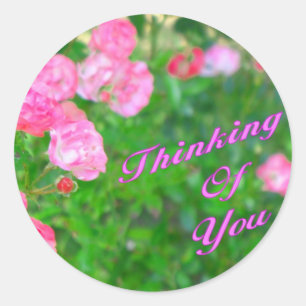Adesivo Pensamento de você flores do rosa