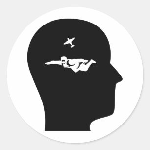 Adesivo Pensamento sobre Skydiving