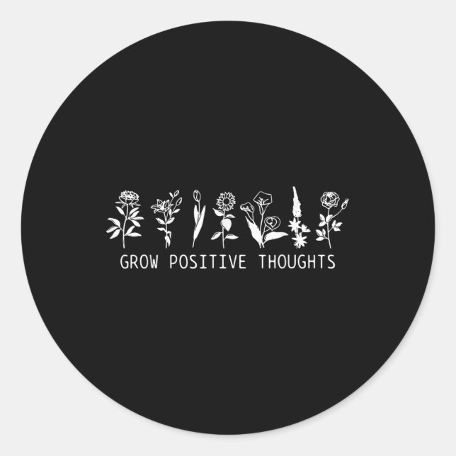 Adesivo Pensamentos Positivos Crescem Lua de Consciência M (Frente)