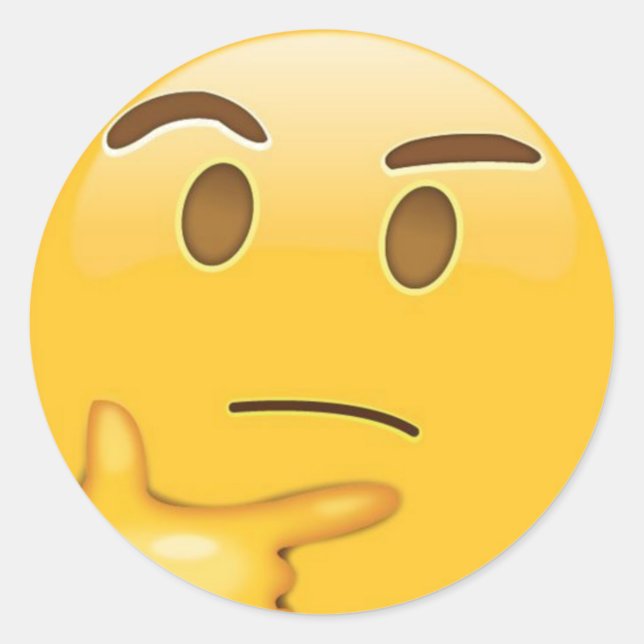 Adesivo Pensando no Emoji Sticker (Frente)