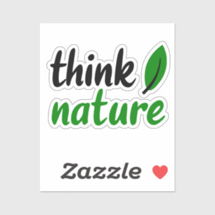 Adesivo Pensar na natureza