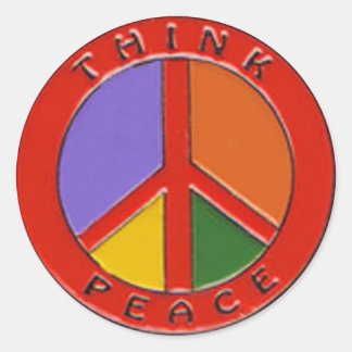 Adesivo Pense em paz