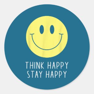 Adesivo Pense Feliz Fique Feliz Citação Motivacional Amare