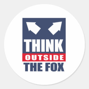 Adesivo Pense fora da raposa