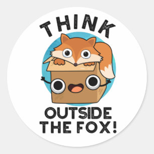 Adesivo Pense Fosse A Fox Engraçada Animal Pun