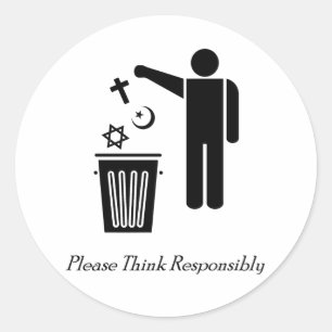 Adesivo Pense por favor responsàvel