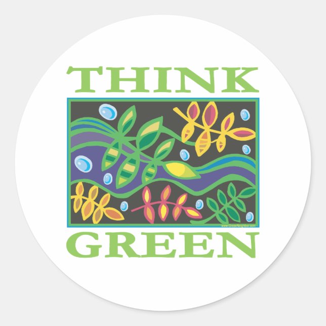 Adesivo Pense verde ambiental (Frente)