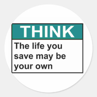 Adesivo Pensem Que A Vida Que Economizarem Pode Ser Sua