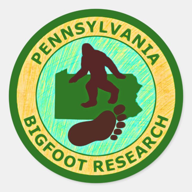 Adesivo Pensilvânia Bigfoot Research (Frente)