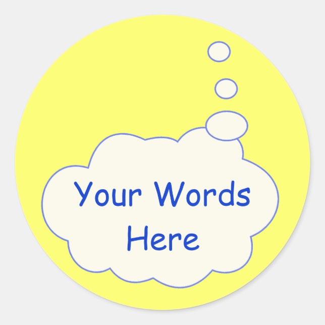 Adesivo Pensou no Modelo da Bolha (Frente)