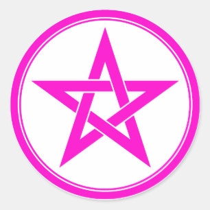 Adesivo pentacle cor-de-rosa