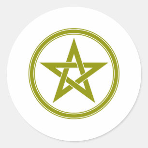 Adesivo pentacle do ouro