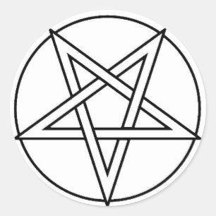 Adesivo Pentacle invertido preto