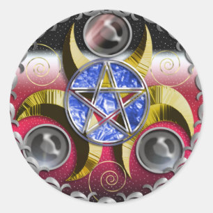 Adesivo pentacle triplo da lua