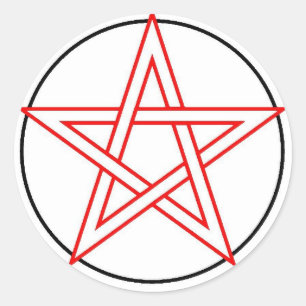 Adesivo Pentacle vermelho e preto