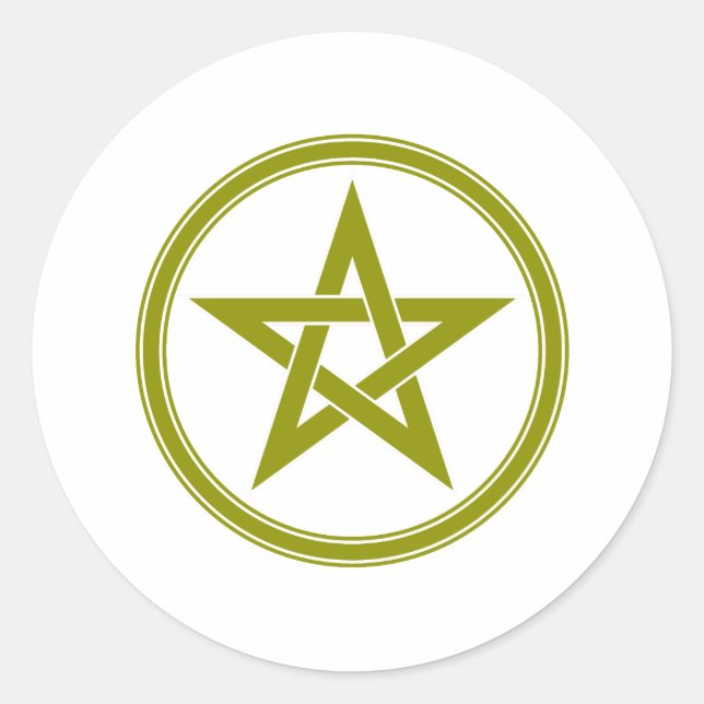 Adesivo pentáculo de ouro (Frente)