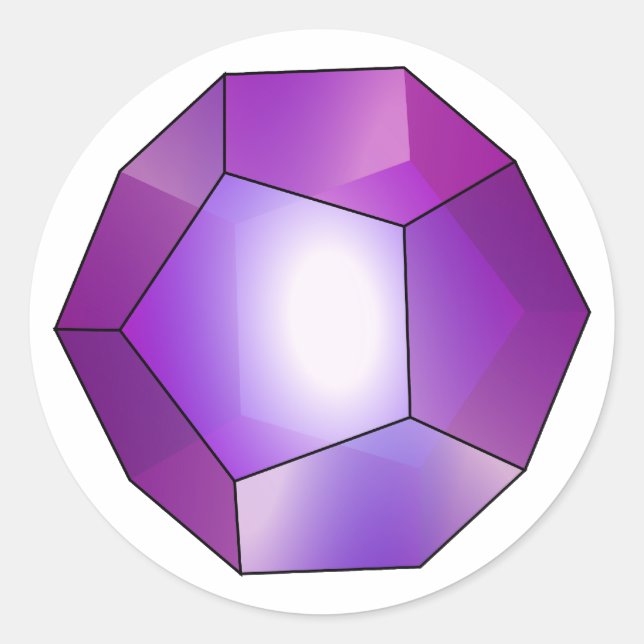 Adesivo Pentagono Dodekaeder Dodecahedron (Frente)