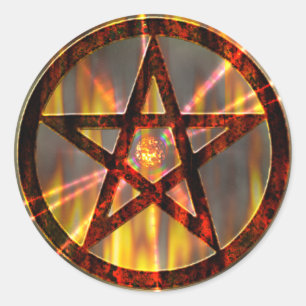 Adesivo Pentagram ardente mágico