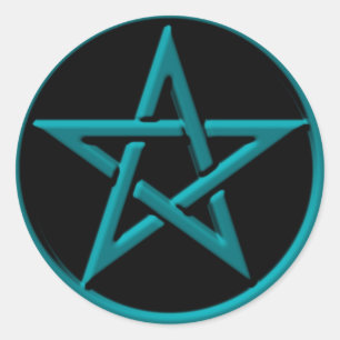 Adesivo pentagram azul