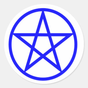 Adesivo Pentagram azul ereto
