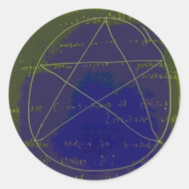 Adesivo pentagram círculo mágico escuro ritual