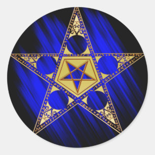 Adesivo Pentagram com estrela de cabeça para baixo