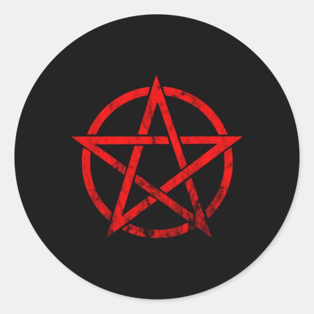Adesivo Pentagram Occulto Wicca - Símbolo Gótico Witchcraf (Frente)