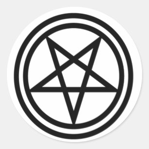 Adesivo Pentagram preto invertido
