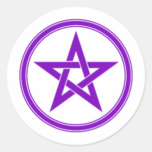 Adesivo Pentagram roxo do Pentacle