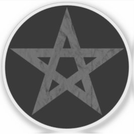 Adesivo Pentagrama (cinza de preto)