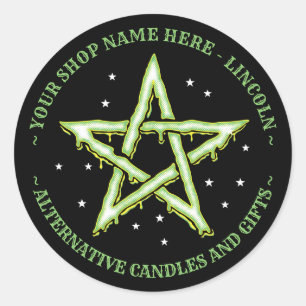 Adesivo Pentagrama de bruxaria personalizado