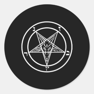 Adesivo Pentagrama invertido - Caprino Baphomet